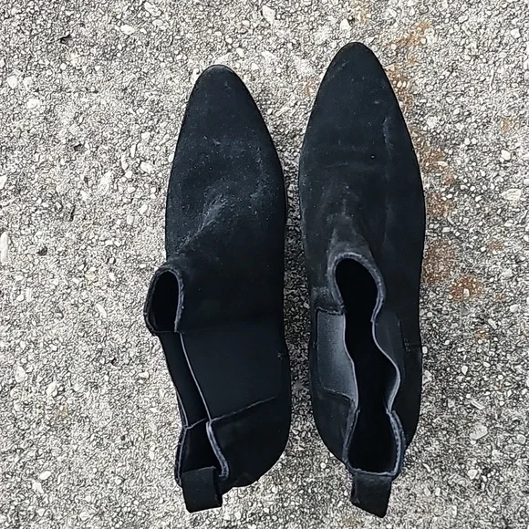 IRO YVETTE ANKLE BOTTIES WESTERN STYLE BLACK SUEDE SIZE 38 (US 8)